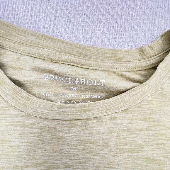 Bruce Bolt Performance Tee Shirt  Medium Lightning Bolt Logo Athletic Baseball - Picture 3 of 4